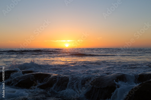Ocean rest people sunset