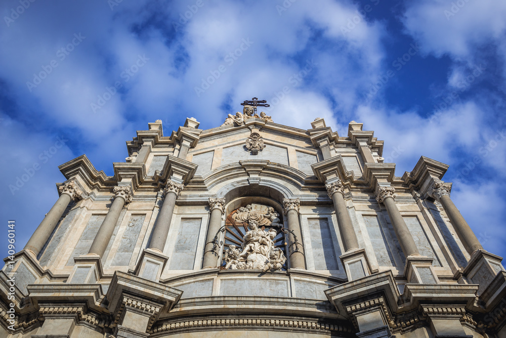 Catania Cathedral in Catania on the island of Sicily, Italy