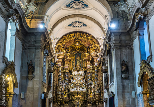 Interior of Church of Our Lady of Hope Church in Porto  Portugal