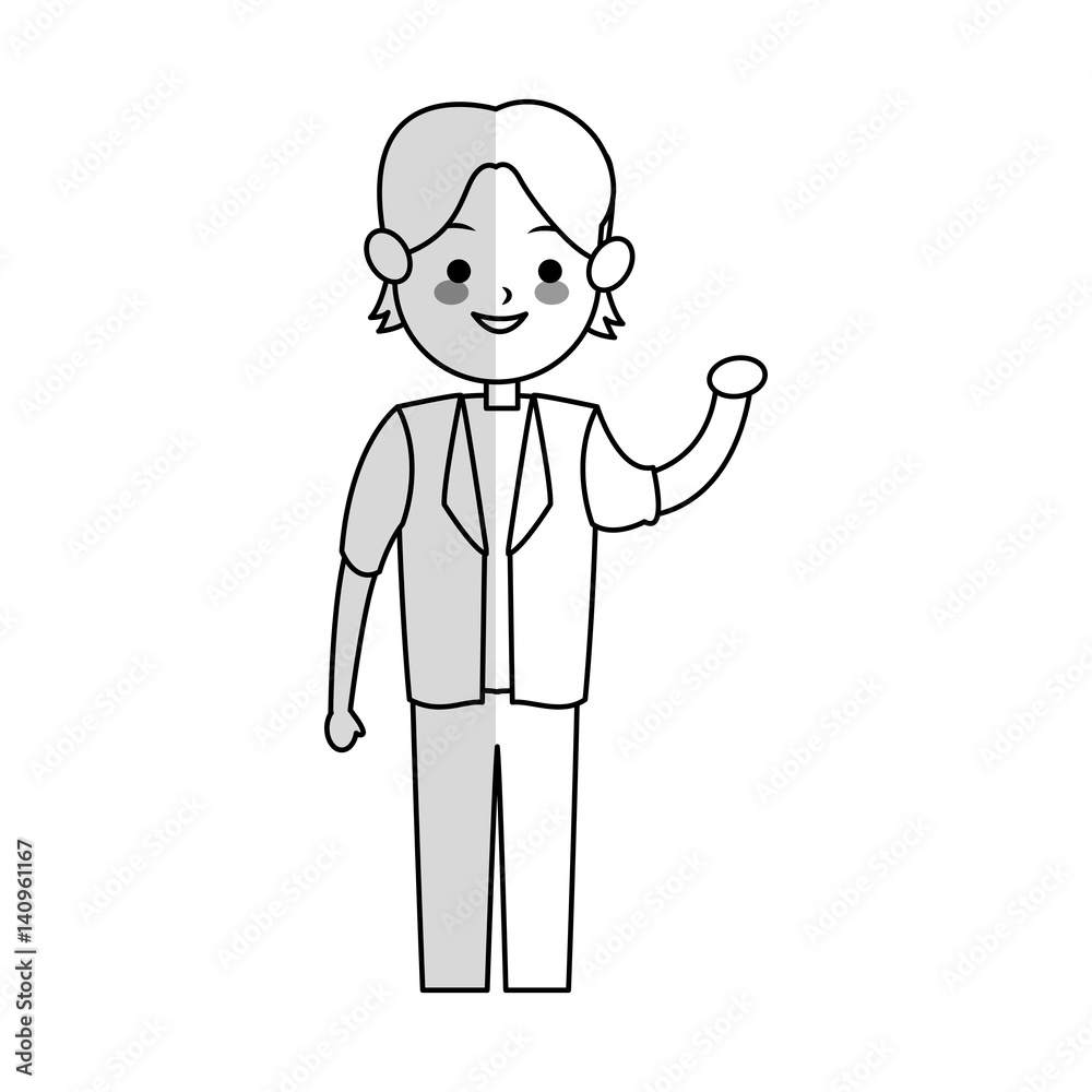 man cartoon icon over white background. vector illustration