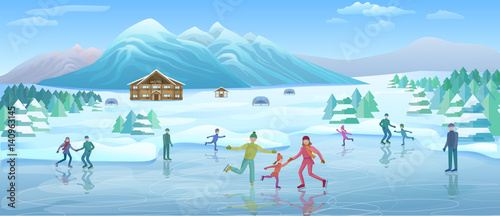 Mountain Winter Recreation Template
