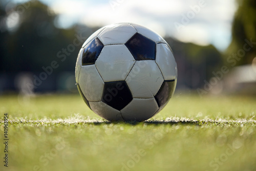 soccer ball on football field