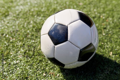 soccer ball on football field
