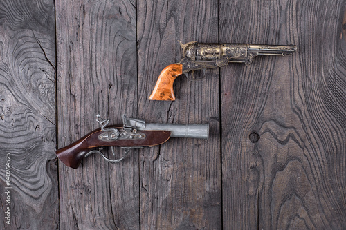 Collection of ancient pistols, 17-18 century