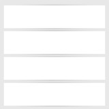 Blank horizontal white paper banner sheets with shadow effects. Vector templates for presentation, business design and retail