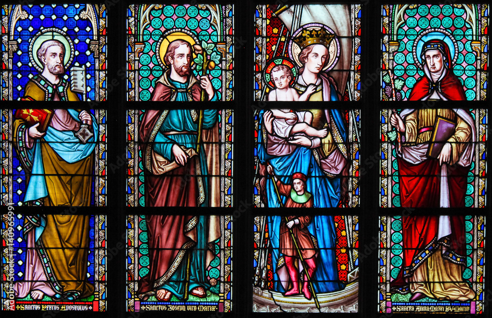 Stained Glass - Saints in Sablon Church, Brussels