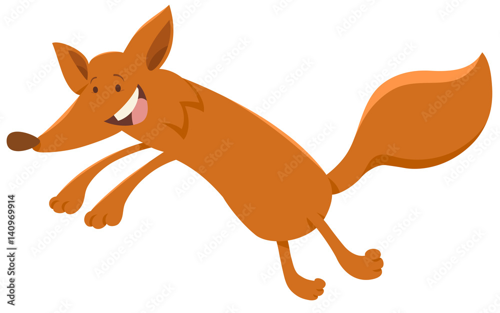 happy fox animal character happy fox animal character