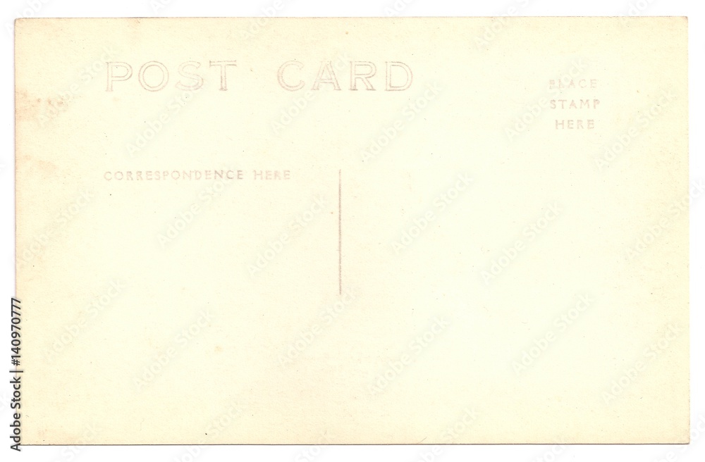 Original Antique Back Side POSTCARD 