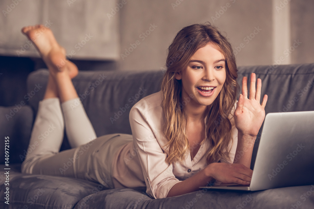 Beautiful girl at home Beautiful girl at home