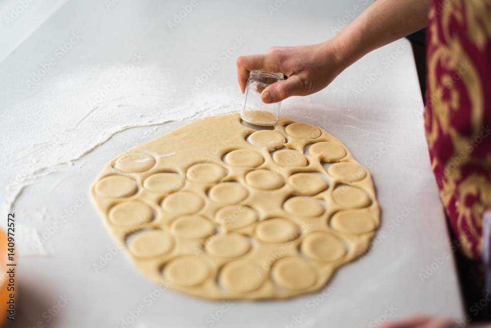The process of making dumplings home. Set. Ukraine. The process of making dumplings home. Set. Ukraine.