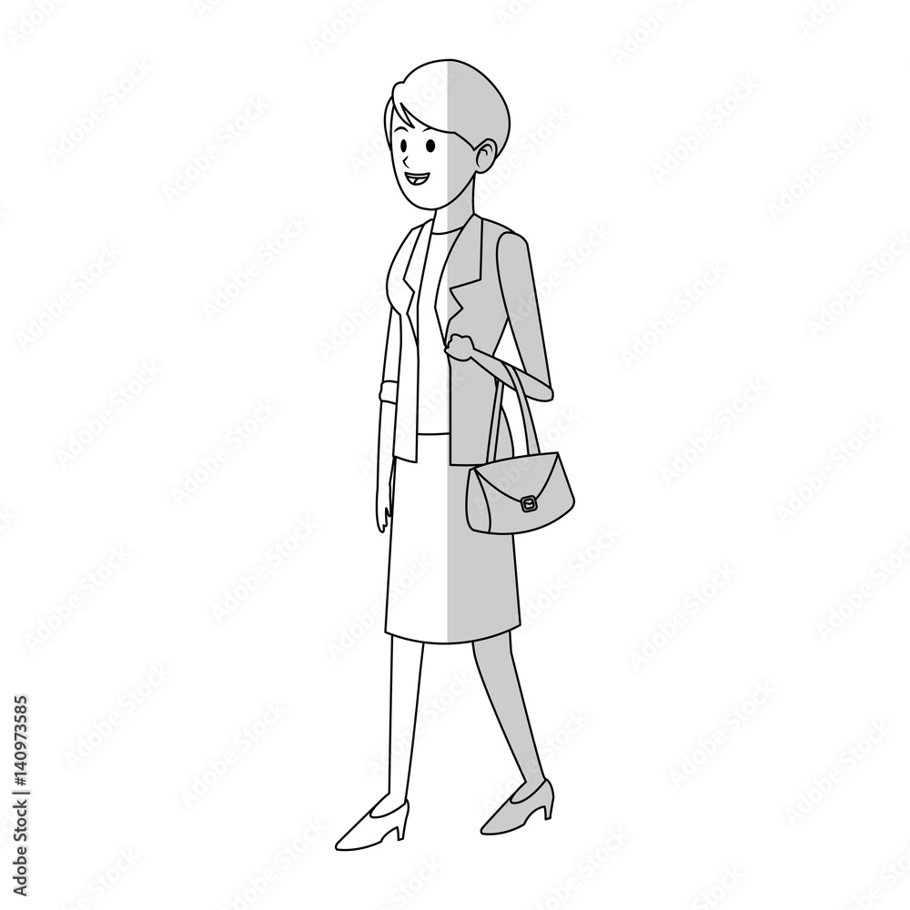 happy woman cartoon icon over white background. vector illustration happy woman cartoon icon over white background. vector illustration