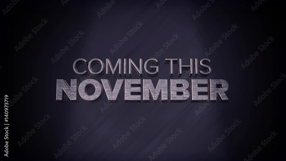 3D animated text flying into screen - coming this november 3D animated text flying into screen - coming this november