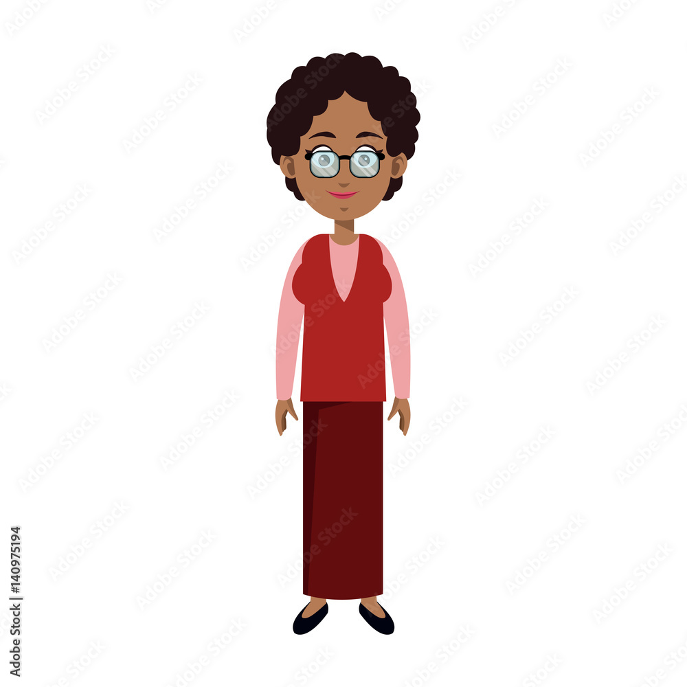 old woman cartoon icon over white background. colorful design. vector illustration old woman cartoon icon over white background. colorful design. vector illustration