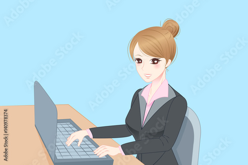cartoon business woman