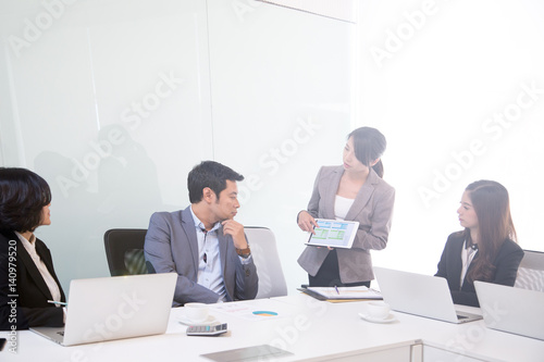 Photography Business team meeting people and presentation