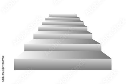 Stairs on white background   vector
