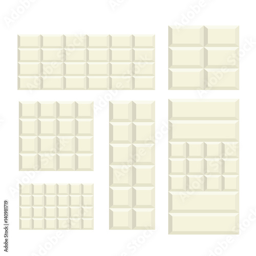 White Chocolate bar variation pattern background