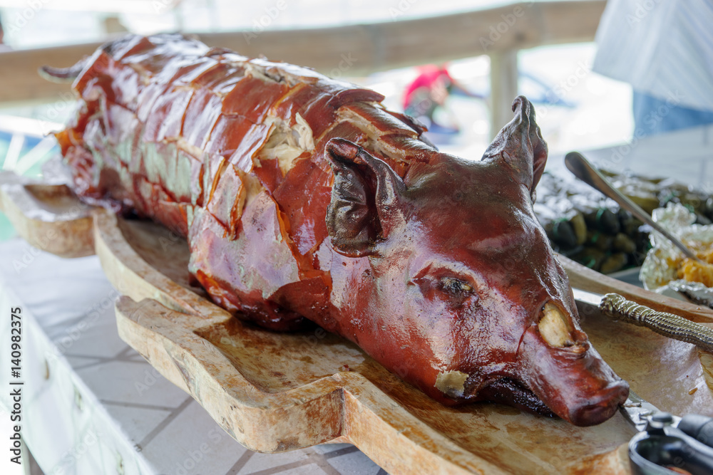 Famous Philippines food - Lechon Stock Photo | Adobe Stock