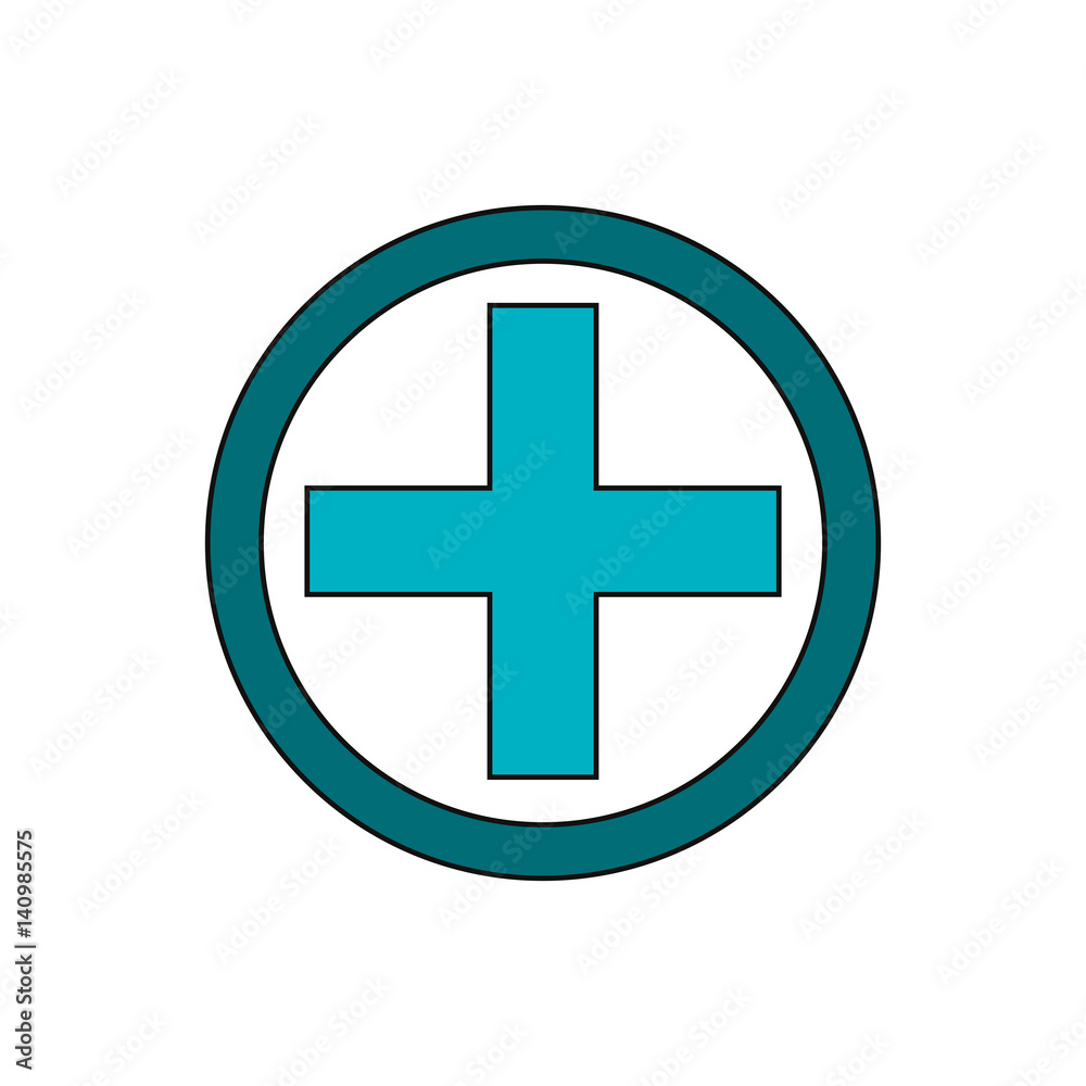 medical sign icon over white background. vector illustration medical sign icon over white background. vector illustration