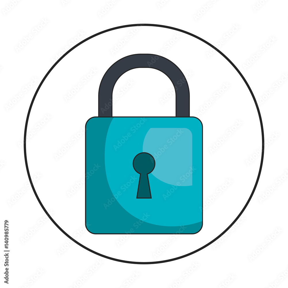 padlock icon over white background. vector illustration padlock icon over white background. vector illustration