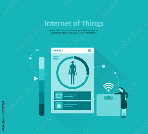 IOT flat design illustration