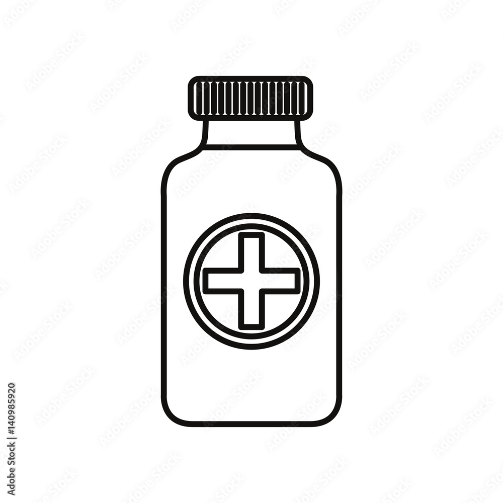 medicine bottle icon over white background. vector illustration medicine bottle icon over white background. vector illustration
