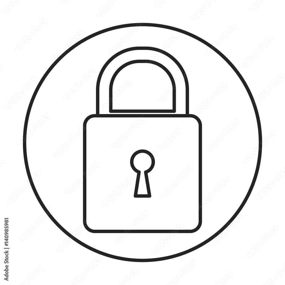 padlock icon over white background. vector illustration padlock icon over white background. vector illustration