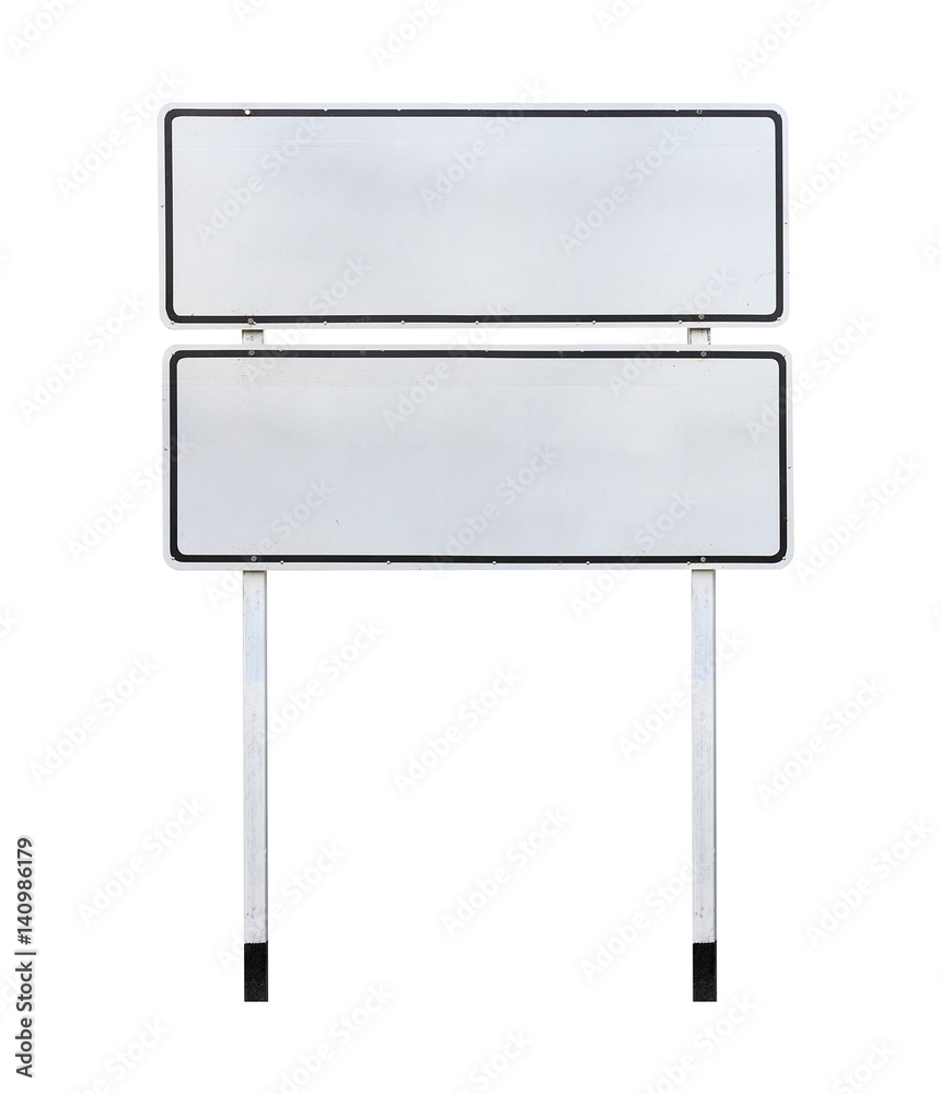 Obraz premium blank street signs isolated on white background