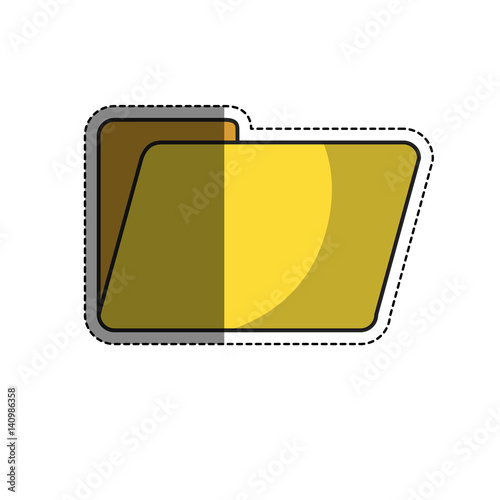document folder icon over white background. colorful design. vector illustration