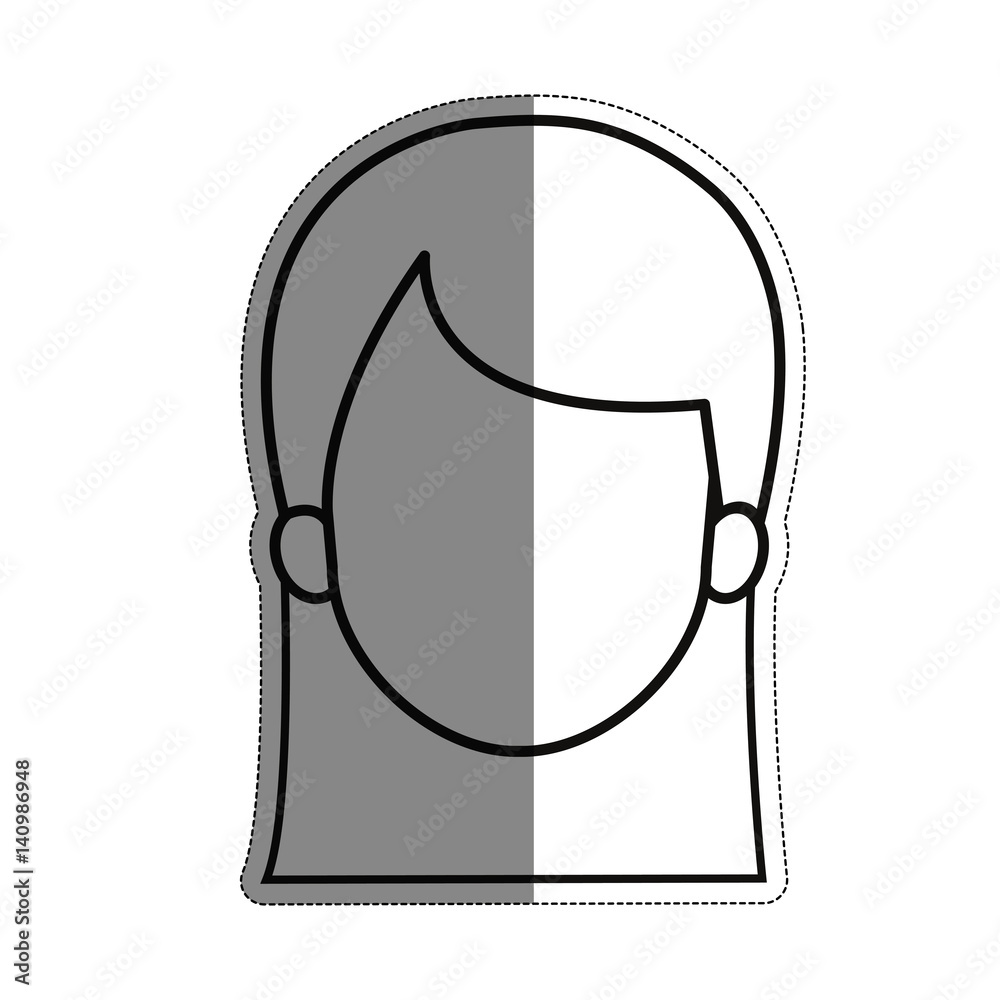 woman face icon over white background. vector illustration woman face icon over white background. vector illustration