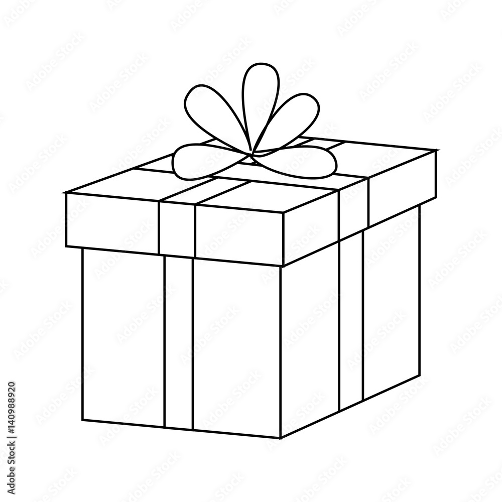 gift box icon over white background. vector illustration gift box icon over white background. vector illustration