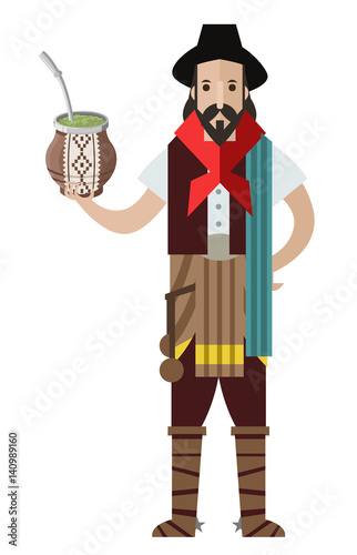 gaucho drinking yerba mate