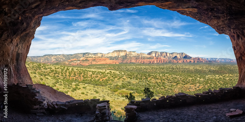 Wall Mural Scenic Landscape View From Cave