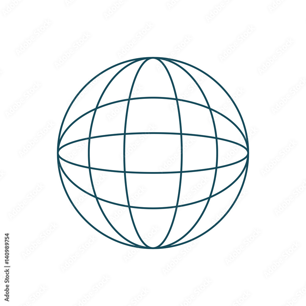 global sphere icon over white background. vector illustration global sphere icon over white background. vector illustration