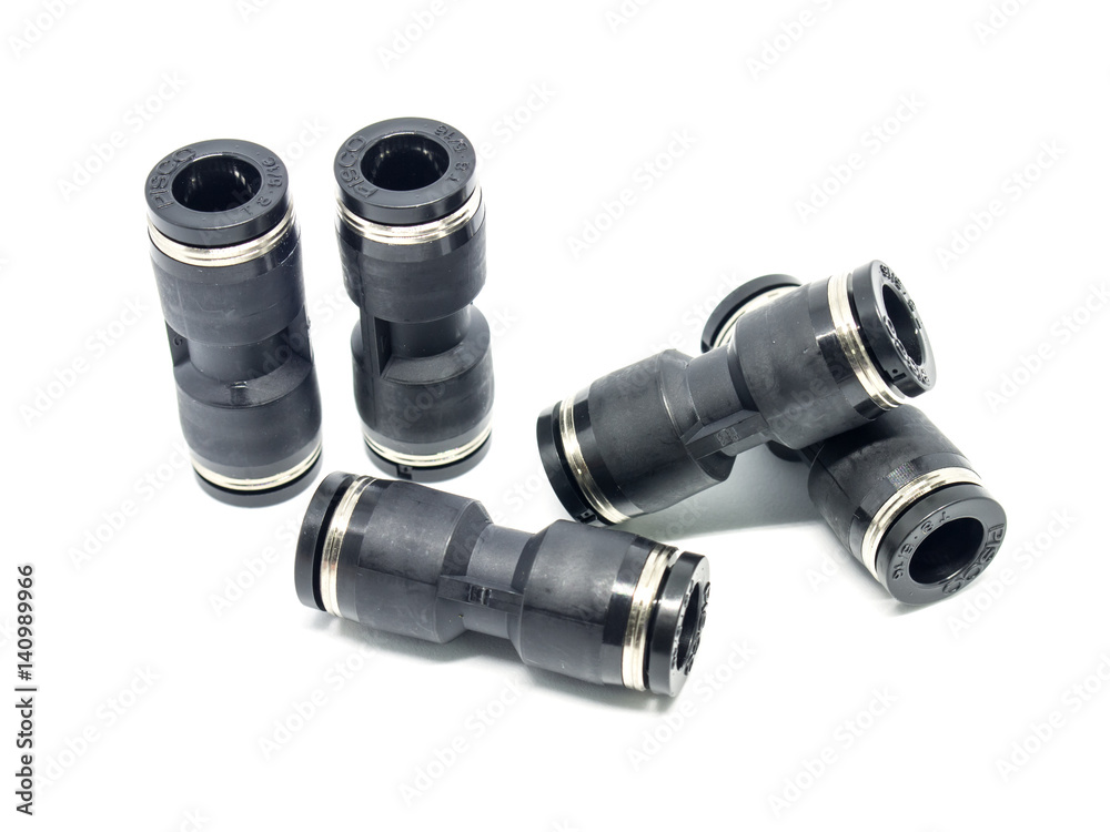 Pneumatic Fittings isolated on white background. Pneumatic Fittings isolated on white background.