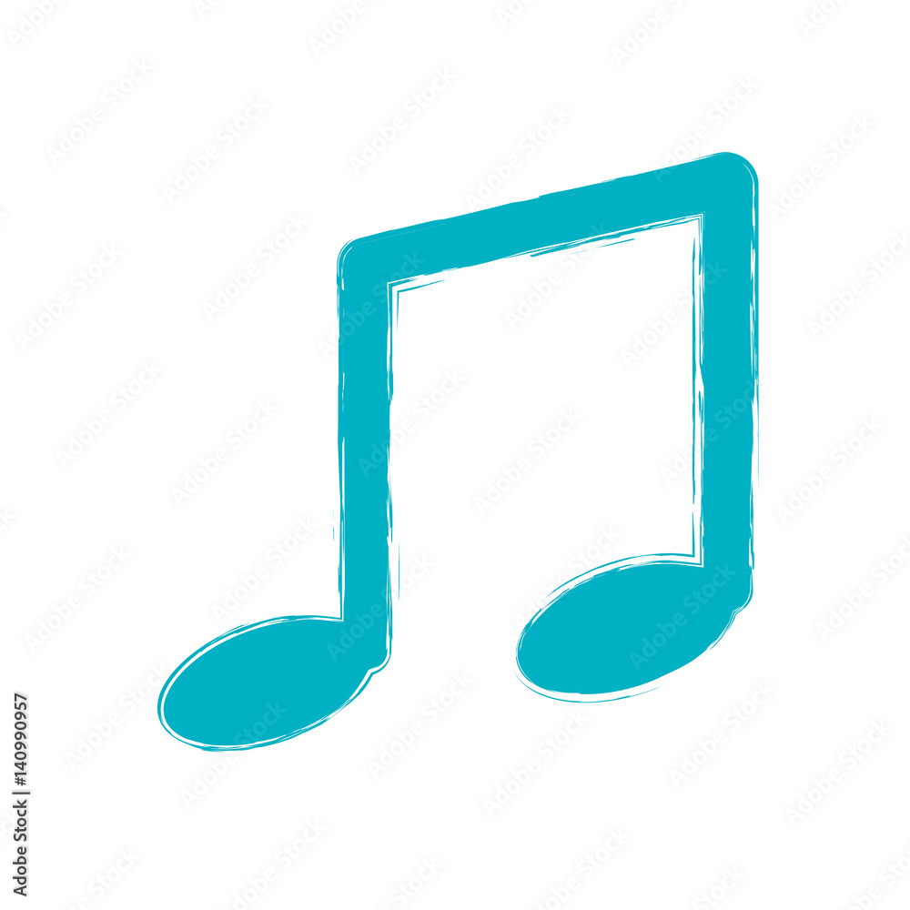 musical note icon over white background. vector illustration musical note icon over white background. vector illustration