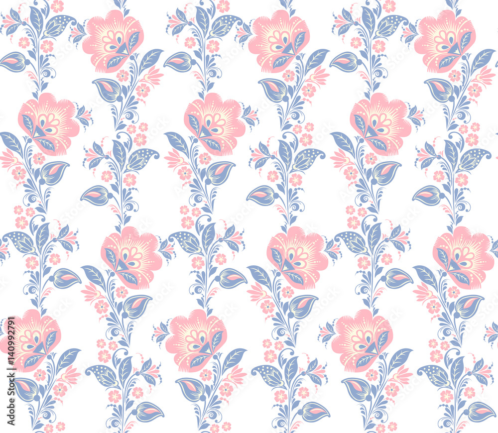 Romantic seamless floral pattern. Seamless pattern can be used for wallpaper, pattern fills, web page backgrounds, surface textures. background. Eps 8