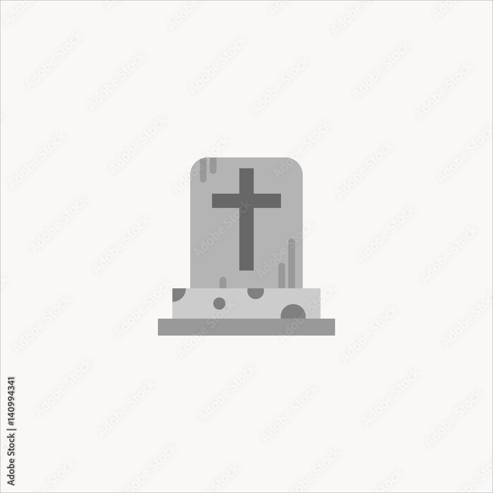 Fototapeta premium tombstone icon flat design