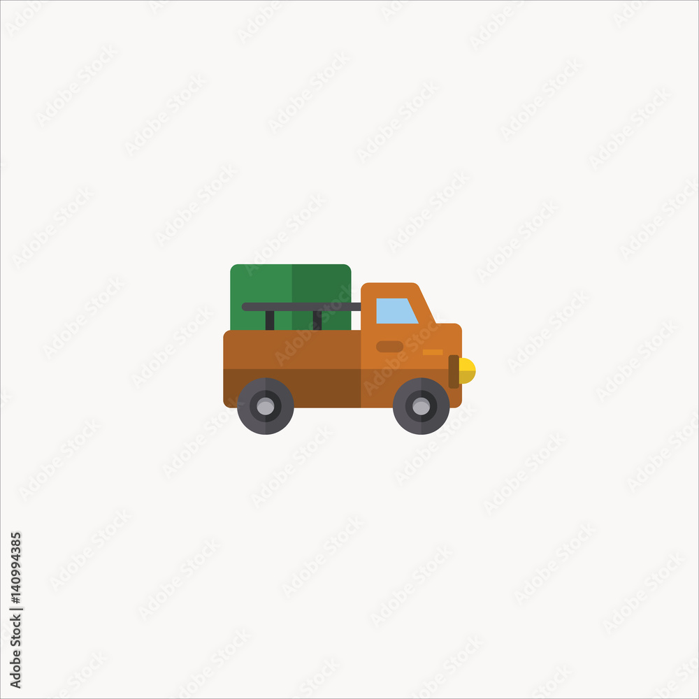truck icon flat design