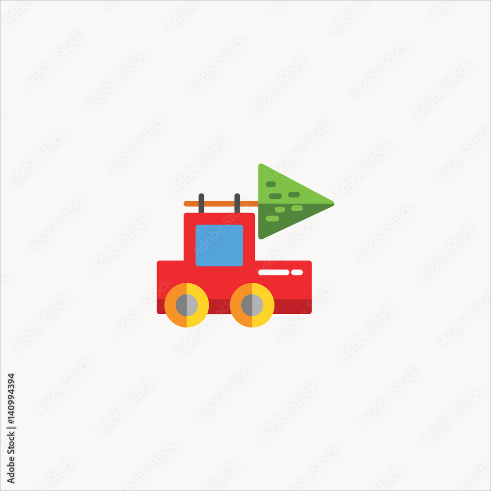 Naklejka premium truck icon flat design