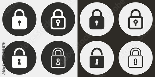 Lock icon set.