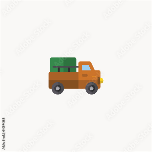 truck icon flat design