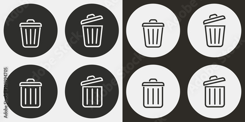 Bin icon set.