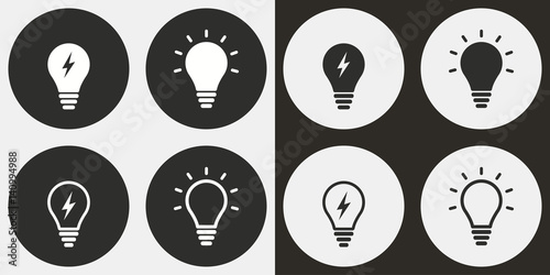 Lamp icon set.