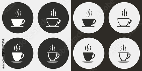Coffee cup icon set.