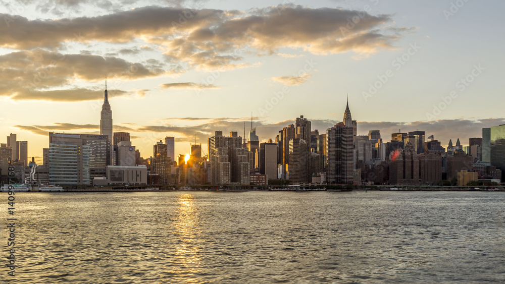 New York City Golden Sunset