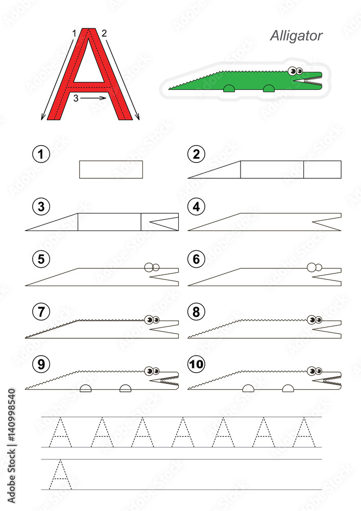Drawing tutorial for letter. Drawing tutorial for letter.