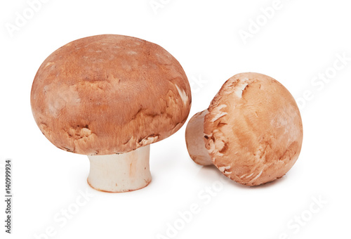 Brown mushrooms isolated