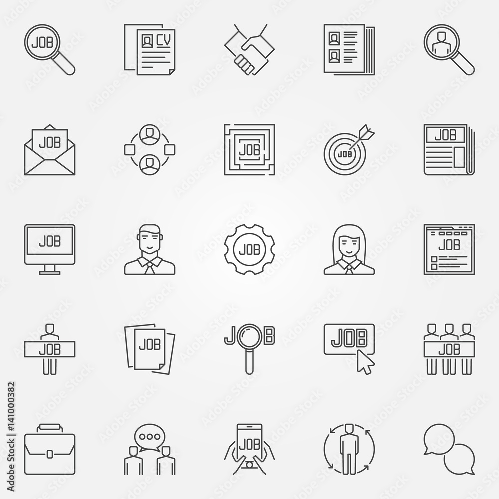 Job icons set Job icons set