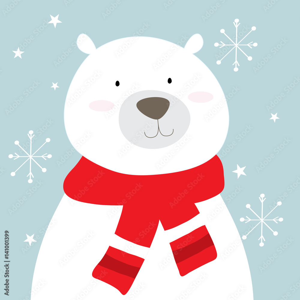 Polar bear and christmas Polar bear and christmas